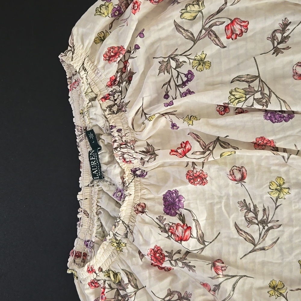 Ralph Lauren Cream Floral Top